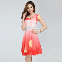 唯品会2014<em>哥弟桑蚕丝</em>妈妈<em>裙子</em>夏季打底裙 短