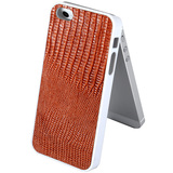 The new iphone5 leather cell phone shell lizard pattern cell phone skin shell trend paste the National