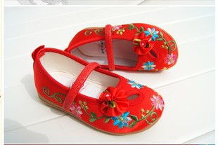  橡胶老北京布鞋儿童绣花鞋童鞋婴儿鞋宝贝手工布鞋女童传统