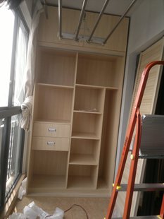 定做家具板式 定制阳台收纳柜储物柜 整体组合衣柜衣帽间装修家居-淘宝网