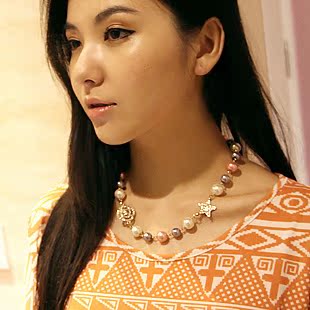  名朵饰品 周迅同款项链女短款锁骨链 韩版韩国水晶配饰欧美风复古