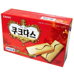  新品72克装 Crown可拉奥 奶油蛋卷饼干 韩国进口食品