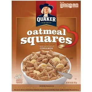 Quaker桂格燕麦方脆壳类早餐(枫糖味谷类早餐)  411g/39元包邮