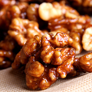  百草味 坚果零食特产 果仁 纸皮山核桃仁 琥珀核桃仁120g*3袋