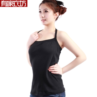  有家衣坊 韩版内搭吊带背心 女 夏 打底背心大码 挂脖背心