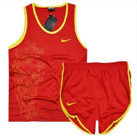 <em>耐克田径</em>服套装 <em>背心短裤</em>跑步服装 男女款龙纹