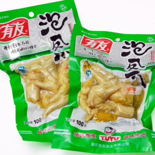  重庆 有友YUYU泡椒凤爪 100g 辣到哭还想吃 有友泡凤爪过瘾