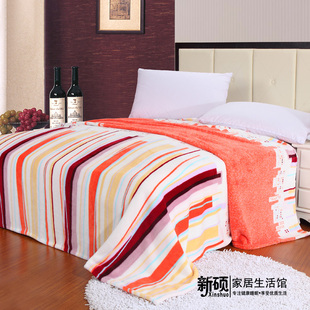  新硕 法兰绒加厚珊瑚绒毯子 空调毛毯 午睡毛巾被 绒毯特价包邮