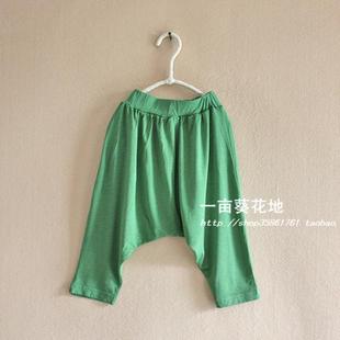  宝宝跨裤儿童哈伦裤夏季裤超薄大PP裤男童哈伦裤女童莫代尔夏季裤
