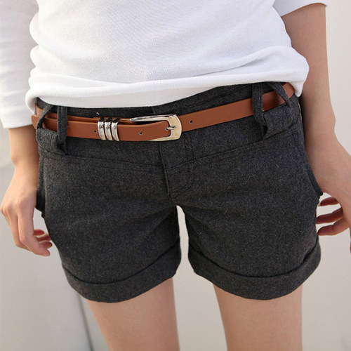 乔伊思,2010<em>秋冬装</em>新款韩版<em>女士</em>,修身,呢子热裤