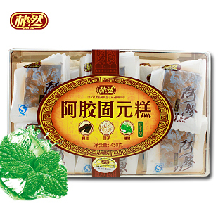  朴然阿胶固元糕 东阿县阿胶糕固元膏阿胶膏方450克 春夏季薄荷型