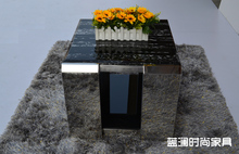 蓝澜家具 电话机架小茶几现代简约沙发边桌 尊贵大理石角几