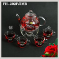 皇冠 一屋窑玻璃茶具花草茶具套装系列茶壶 FH202F5MB 可送贺卡