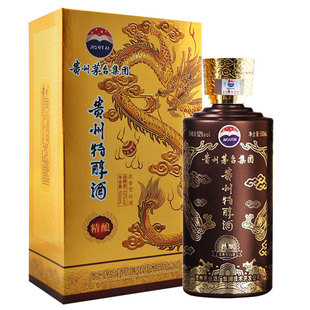  贵州茅台酒52度特醇精酿龙盒礼盒装500ml 白酒浓香型 特价包邮