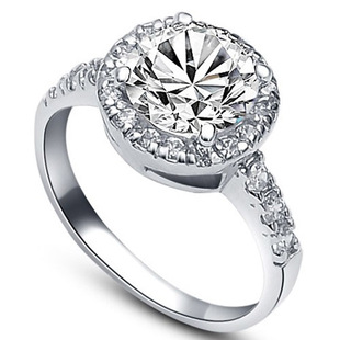  盖迈希GEMESIS纯银戒指女戒明星同款钻戒 戒指代购