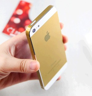 iphone5土豪金贴膜 iphone5s手机边框膜 苹果5保护膜 苹果5银色膜