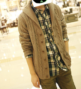 2012新款秋冬装 日韩男装 <em>男士</em>针织毛线衫手工