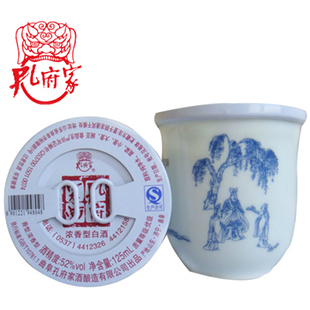  孔府家酒 叫人想家 景德镇青花瓷珍藏小酒 52度120ml 浓香型单瓶