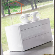 yiju家具现代风格，床头柜简约时尚白色，烤漆床头柜