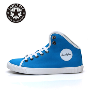  康万斯正品新品秋冬新款经典男帆布鞋韩版男式鞋中帮男鞋布鞋