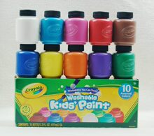 ������Crayola�����10ɫˮϴ�׶�/��ָ������54-1205�ͱ�ˢ����