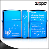 正品zippo打火机 蓝冰蒲公英的约定 爱情系列 zipp正版包邮