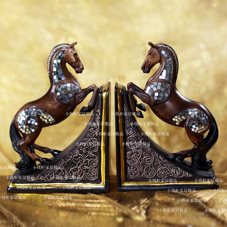 Luxury STICKER GLASS Horse bookends/Bookend/Bookend(1 pair)-Promotions do not bargainin the Electronic Dictionary/Electronic paper book/Stationery , Shelves/Display items , Bookend/Reading frame category - from Buy2taobao.com to provide professional Taobao agent buy service
