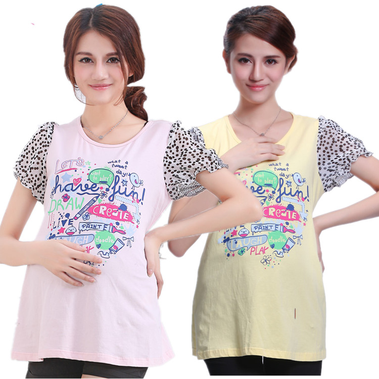 Pregnant Thailand quality goods maternity dress summer pregnant woman puff sleeve Short sleeved shirt pure cotton Show thin leisure time jacketin the Maternity/Maternal supplies/Nutrition , Maternity , T-shirt category - from Buy2taobao.com to provide professional Taobao agent buy service