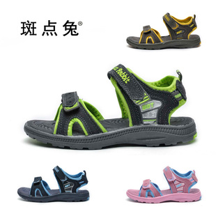  新店开业包邮 斑点兔童鞋 夏季真皮软底凉鞋 男女中小童