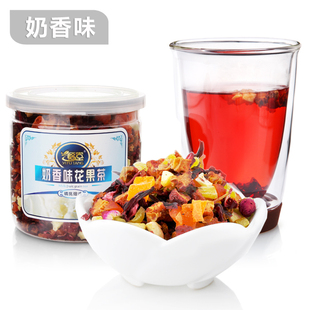  东艺花草茶 花果茶 奶香味 果粒茶 果味茶 水果茶 180g/罐 双金冠