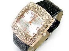 Moda cinturón lleno de diamantes relojes [57893] cuadrados esfera de color negro tachonado de diamantes amor de dinero Bai Ling