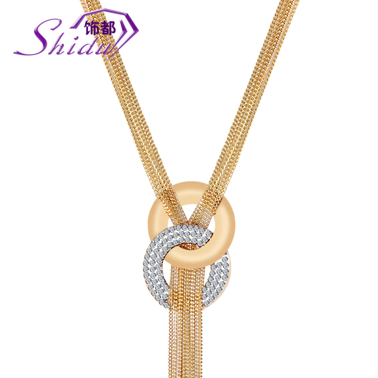 毛衣链百搭长款项链...