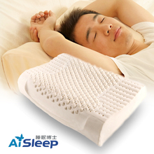 AiSleep睡眠博士释压按摩乳胶枕头 颈椎保健枕 护颈枕芯 特价