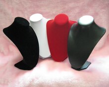 多色皮绒 黑色绒布模特架 项链展示架 首饰架 饰品展示架颈模批发