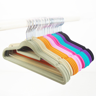 TJ creative magic slip hanging clothes hanger luxury flocked hangers without leaving of trace