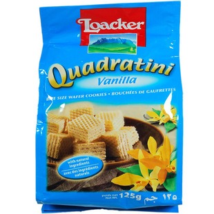  【天猫超市】意大利进口零食品 莱家/Loacker香草味威化饼干 125g