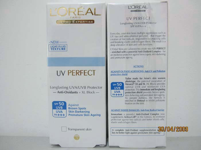 冲3冠 欧莱雅 UV完美防晒隔离乳SPF50 30ml 无色 全面保护肌肤