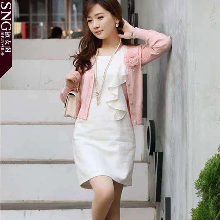 <em>淑女</em>阁2013韩版女<em>连衣裙夏季</em>修身显瘦麻棉菏