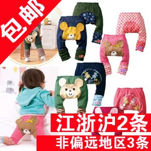  日单儿童裤大PP裤保暖裤加厚加绒宝宝屁屁裤秋冬棉裤纯棉拉绒抓绒