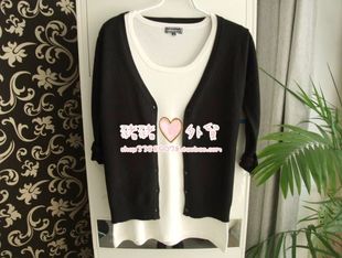 【图】出口<em>欧美</em>外单剪标V领<em>开衫针织</em>衫秋季新