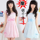 爆！2012夏装新款<span class=H>阿依莲</span>雪纺短袖公主裙少女学生装正品蕾丝连衣裙