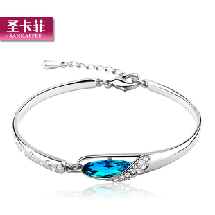  圣卡菲手链 采用施华洛世奇元素水晶手镯 女韩版时尚 情人节礼品