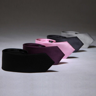 (SS31) St. Quintus 50% silk tie fashion leisure 6 cm narrow version small tie  pure color inclined