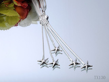 Tiffany estrella colgante collar de Tiffany 925 afluencia modelos femeninos collar de plata