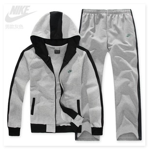 秋冬新款 耐克 正品运动情侣纯棉套装 男女休闲运动服 送袜