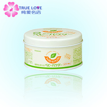 100%日本内销 和光堂 天然绿茶保湿爽身粉120g (連粉撲) S4
