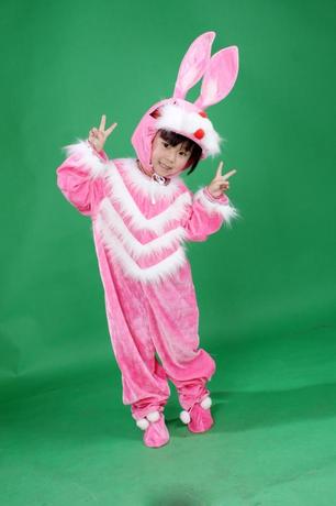小白兔幼儿演出服装儿童小兔子角色动物服兔宝