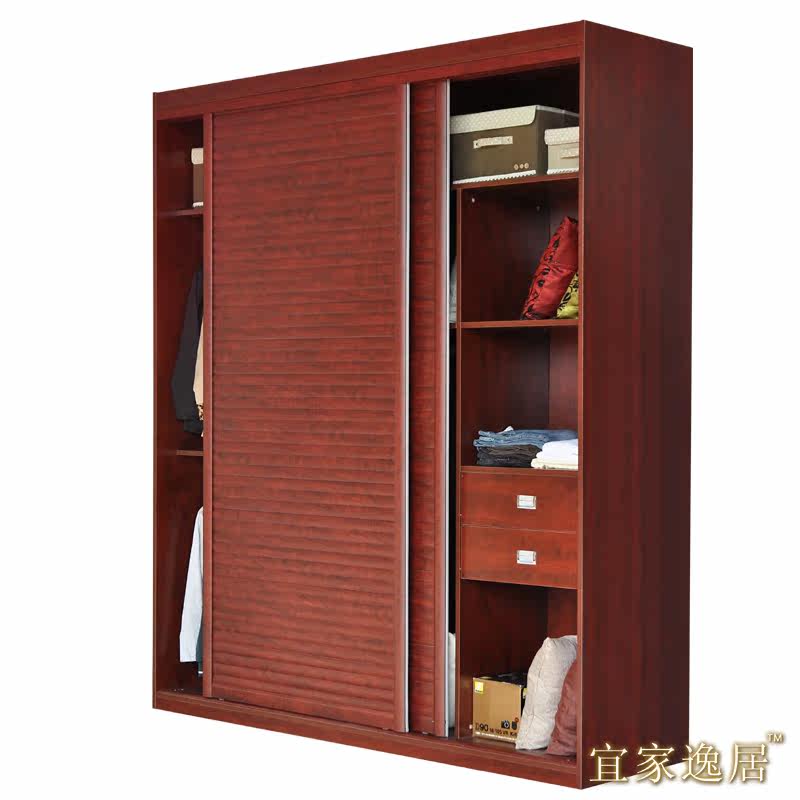 逸居新品 整体衣柜 推拉门衣柜 衣橱 移门衣柜 可异形定制YG2038