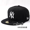 纽约扬基NY平沿帽 街舞帽子 休闲帽 嘻哈帽 平沿帽 mlb帽 棒球帽