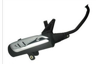 豪爵悦星摩托车排气管HJ125T-9 双减震银巨星